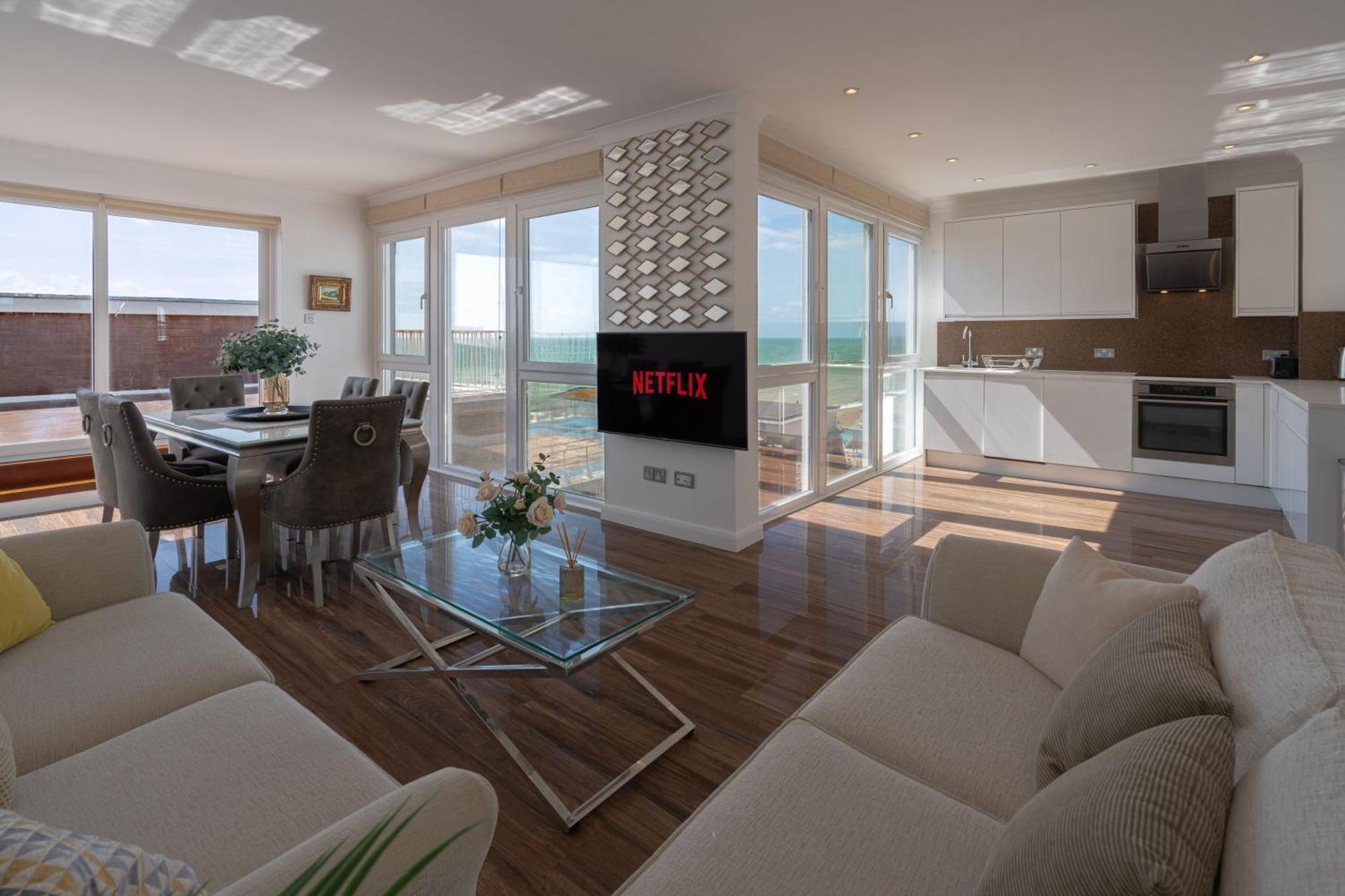 On The Beach Penthouse With Sea View - 3 Bedrooms - Roof Balcony - Spa, Sauna, Gym And Pool - Sleeps 6 Brighton Exterior foto